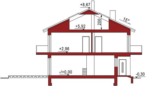 Фасад дома KBI-7295-79 Фасад дома KBI-7295-79