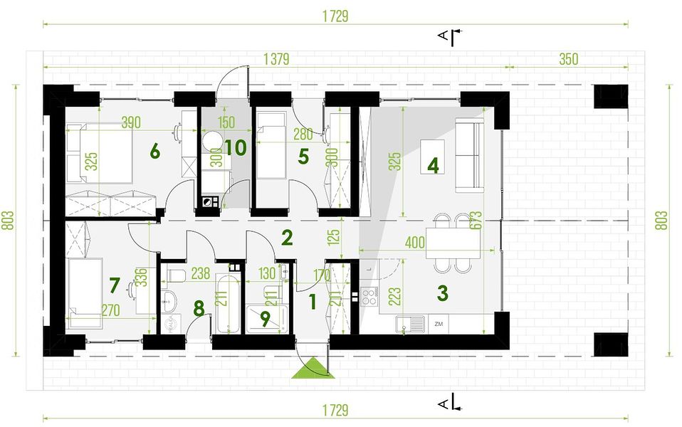 План 1 этажа дома FEE-7648-39 План 1 этажа дома FEE-7648-39